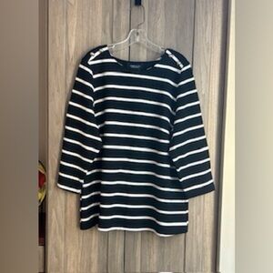 NWT! Jones & Co. Black Striped Top | 1X